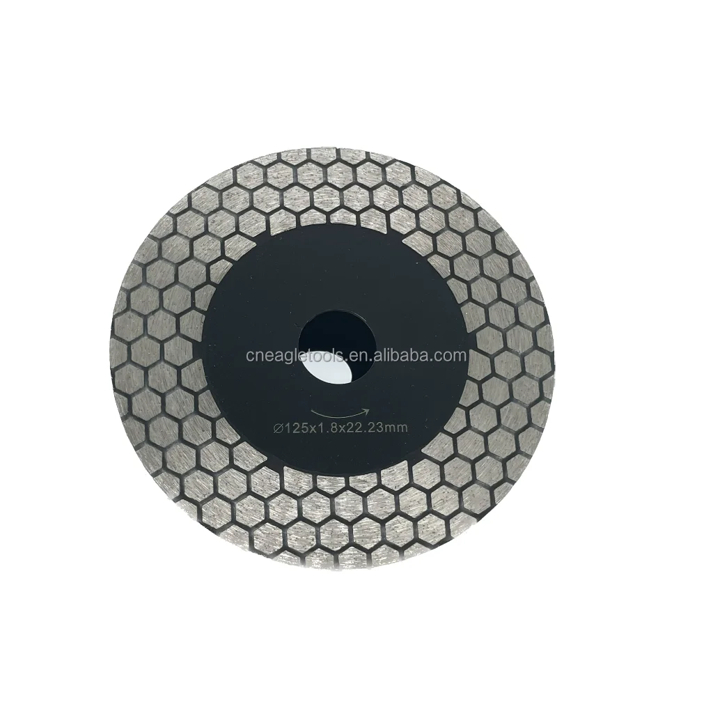 115/125mm Triangle Turbo Diamond Saw Blade Cutting Disc for Ceramic/Porcelain Tiles