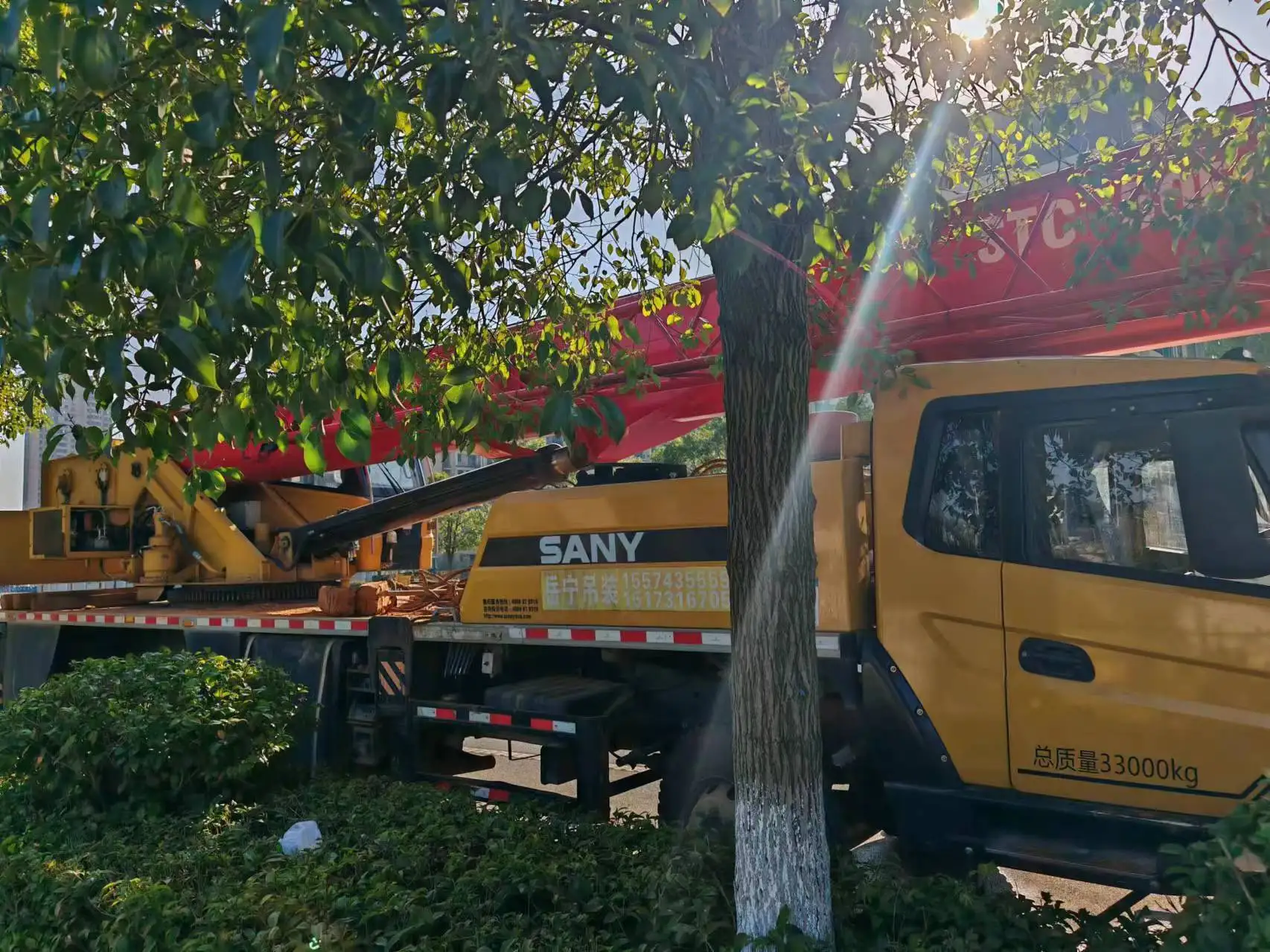 Подержанный SA-NY автокран 125 тонн подъемный грузоподъемность STC250E5-1 двигателя WeiChai для продажи