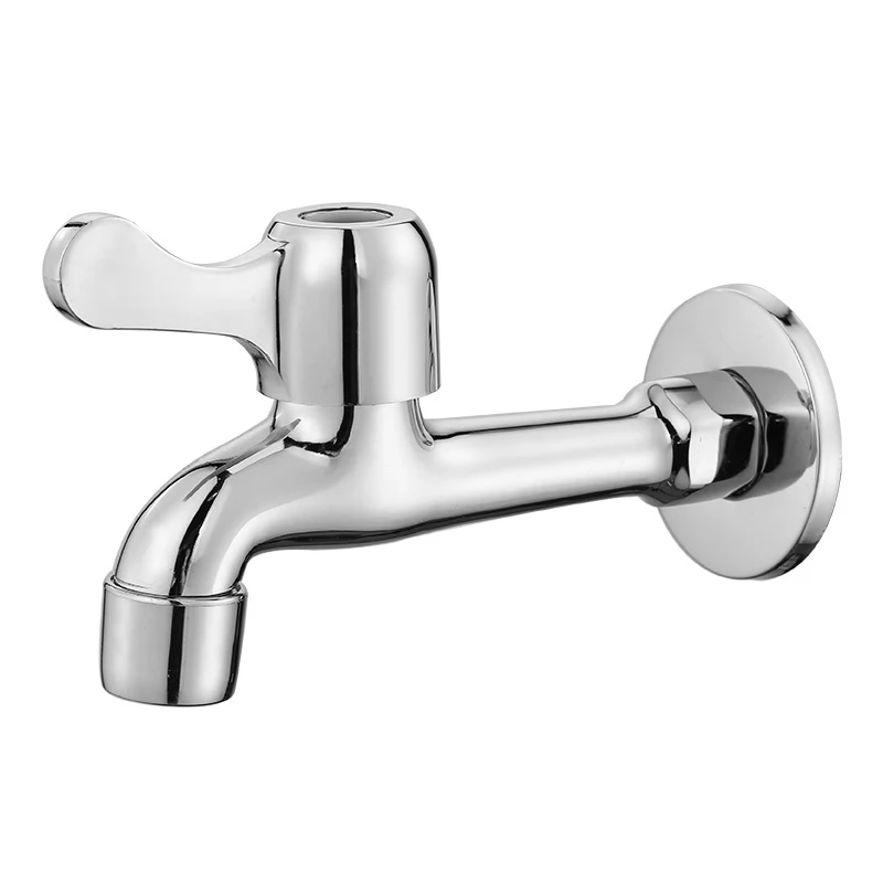 Hot selling Washing Machine Bathroom Brushed Surface Wall Mounted Dual Handle Dual use Brass Faucet