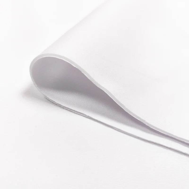 Techno scuba fabric wholesale knit sublimation polyester base white stretch fabric by the yard for dress