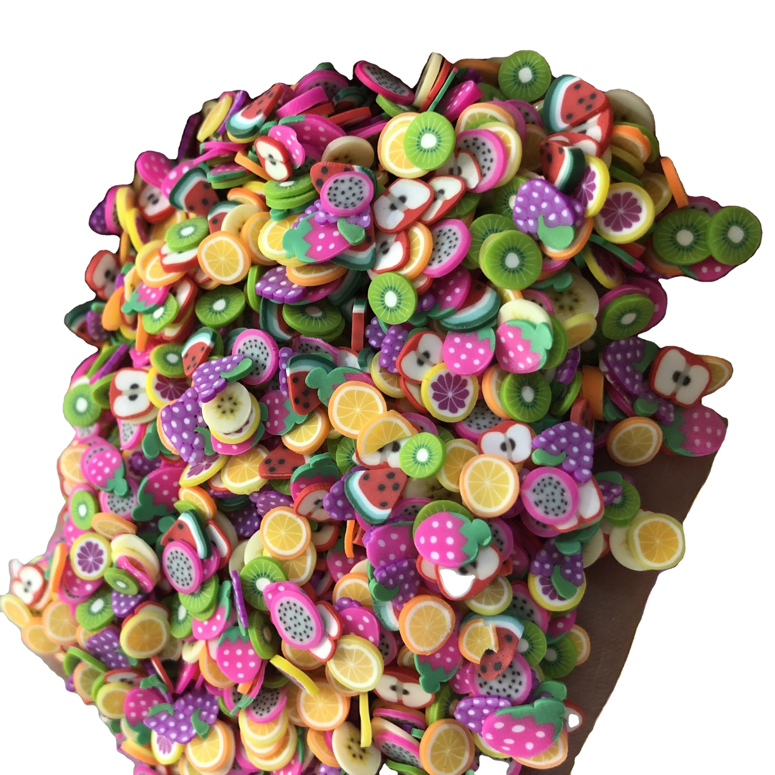 DIY Coloful 3D Клубника Арбуз Виноград фрукты украшения для ногтей Ломтики Полимерная глина инструменты для макияжа