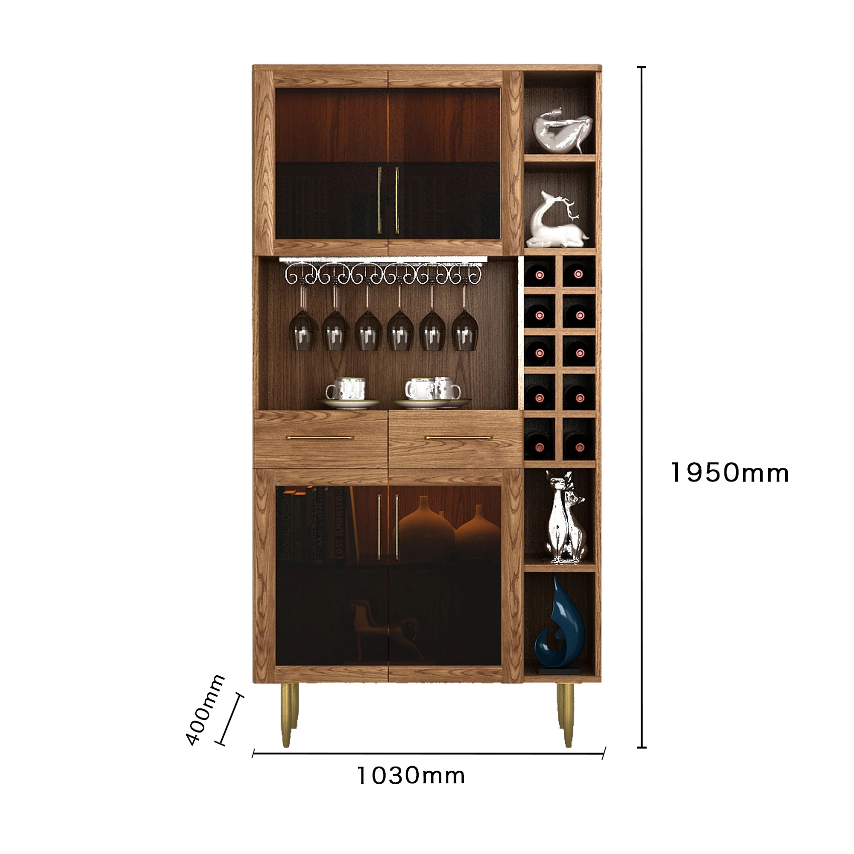 Antique Home Living Room Furniture Wine Bar Display Cabinet Wine Cabinet