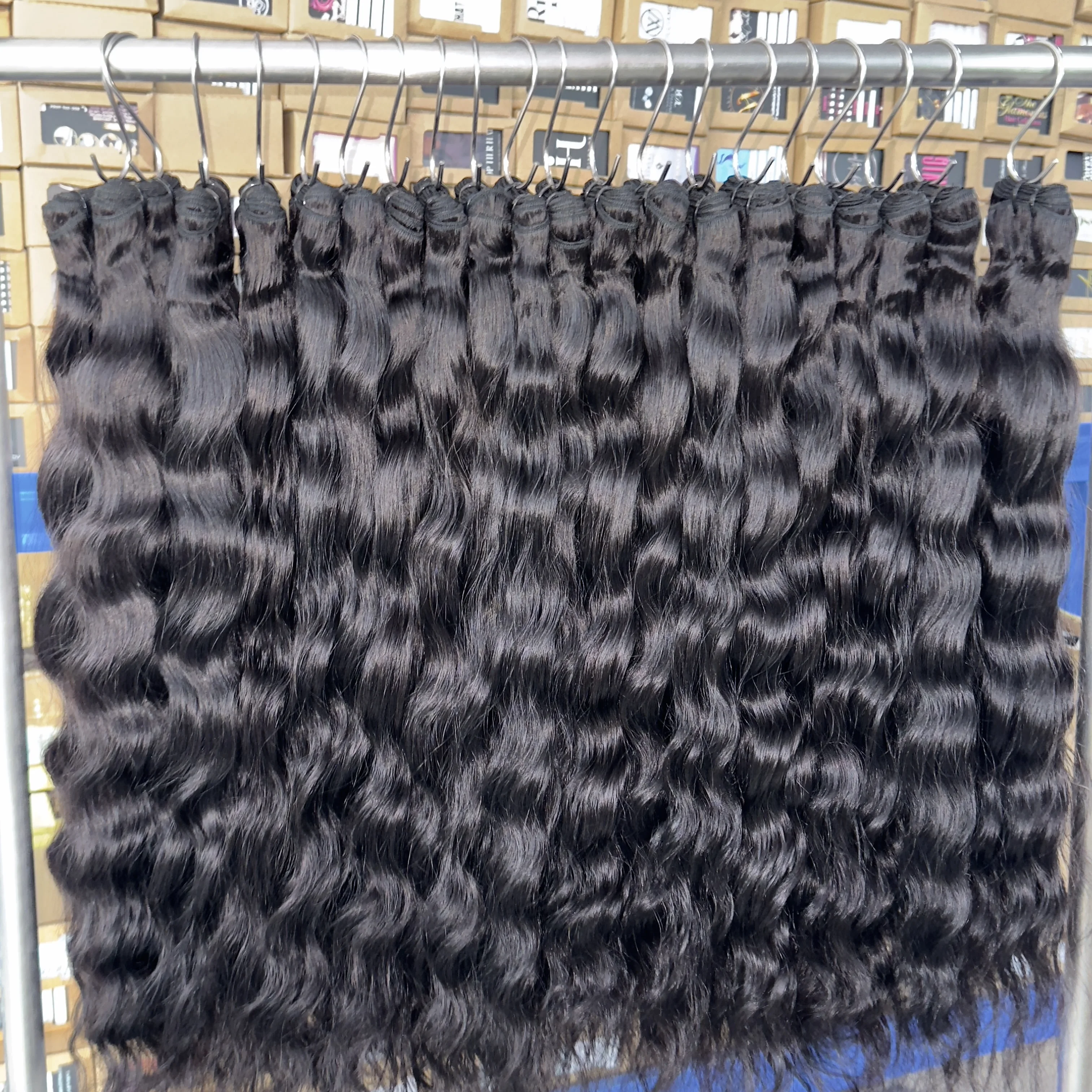 100% Top Quality Cambodian hair natural wave Virgin Human Hair Vietnam Wholesale Price Silky And Soft Dark raw Natural Hair