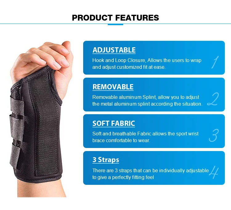 Breathable Training Hand Wrist Belt Fixed Splint Support Wrist Protector Carpal Tunnel Wrist Brace