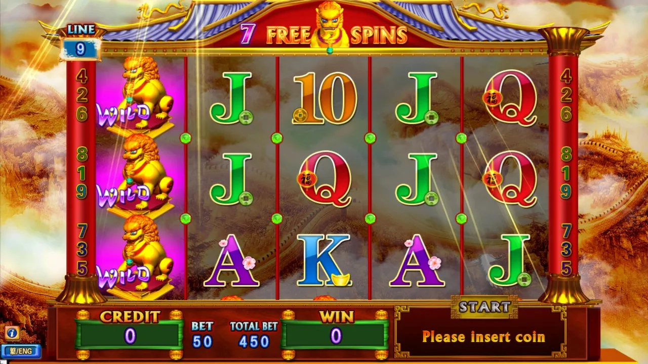 Hot Happy New Year Lucky Lion JQK version dual screen touch screen Link Coin operated Game Board