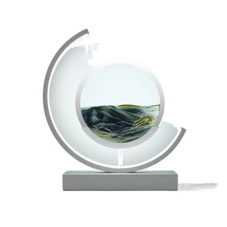 PMMA iron 3color 360 remote 28w LED Night Light Color Changing table lamps Christmas gifts happy Birthday  Sand Art Picture lamp