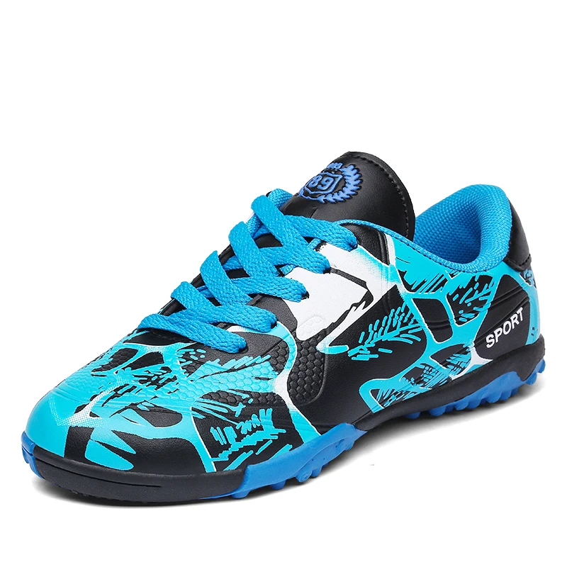 
Support customized boys training shoes AG breathable synthetic grass football shoes 