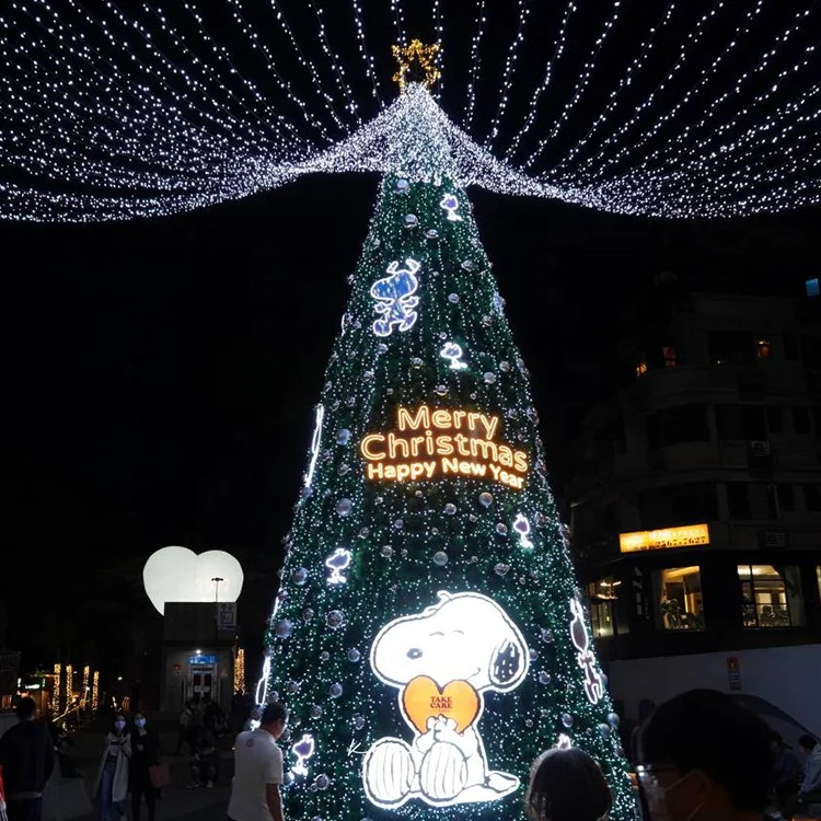 Customized Holiday Street Decorative Large PVC Branch Christmas Tree 8m 10m 12m Sizes Customized