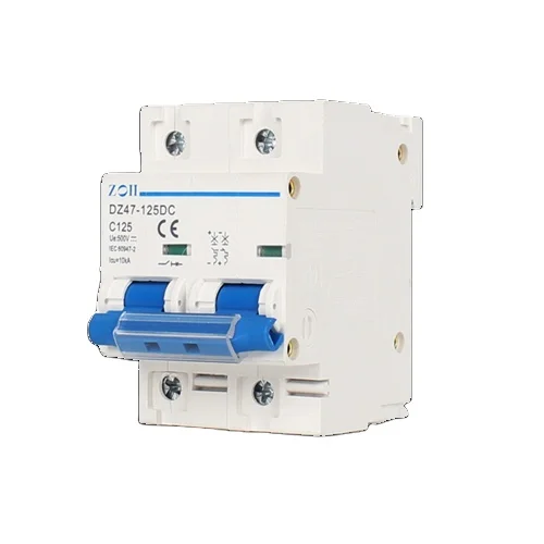 ZOII 1P 2P 3P 4P 80A 100A 125A DC MCB 250V Circuit breaker For Solar System C curve Battery Main Switch