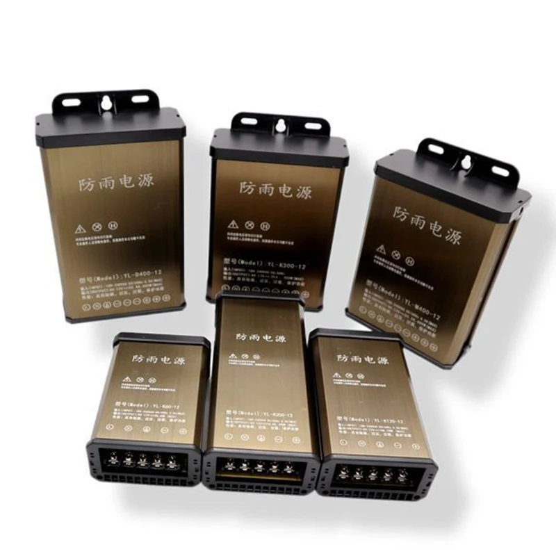 Rainproof Power Supply AC to DC 12V 5A 60W Single Output Stage Rainproof Switch Power Supply Outside 12v 60w 100w 200w 300w 400W