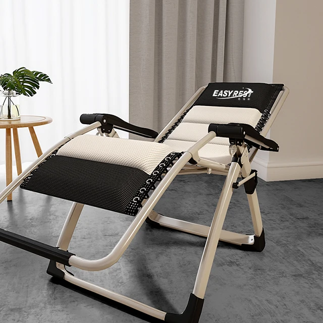 Удобное уличное кресло с подушкой, низкая цена, металлическое складное пляжное кресло с нулевой гравитацией