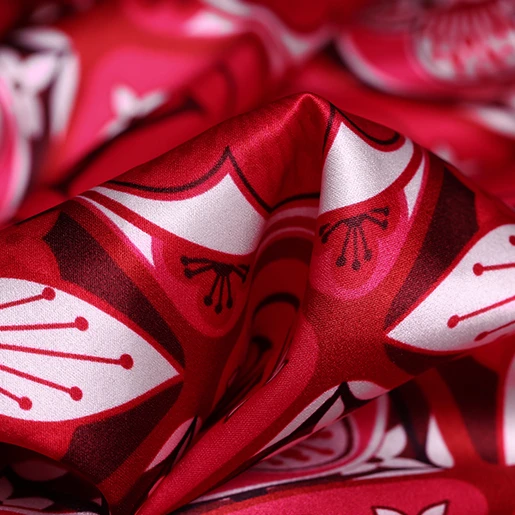 
Custom printed satin fabric 100% silk 6A grade charmeuse silk fabric 