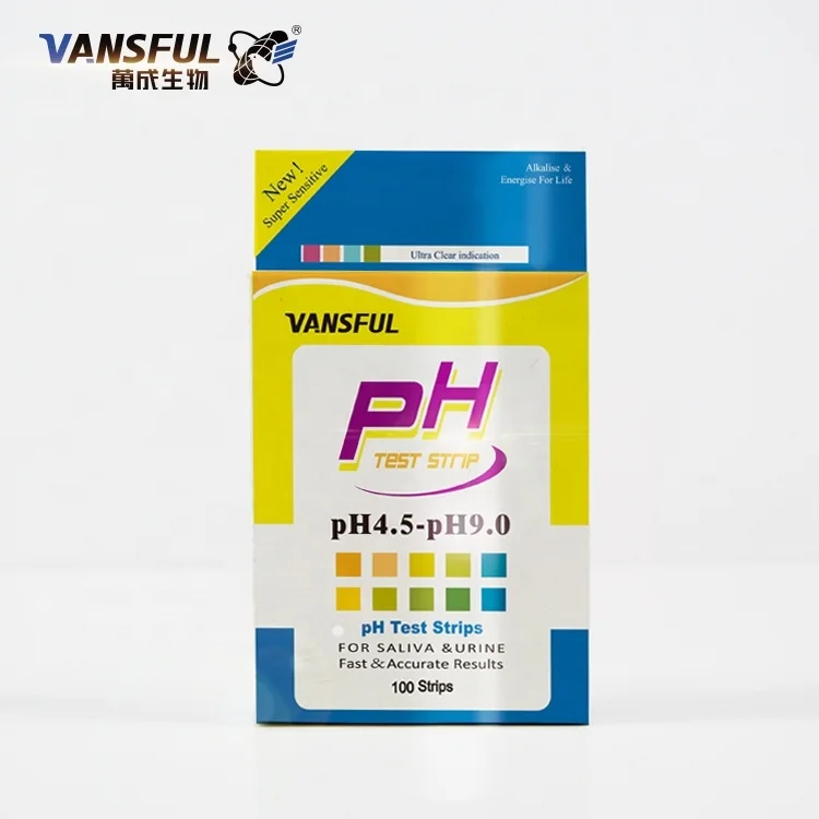  High Accuracy pH 4.5 - 9.0 Test Strips Urine & Saliva Body