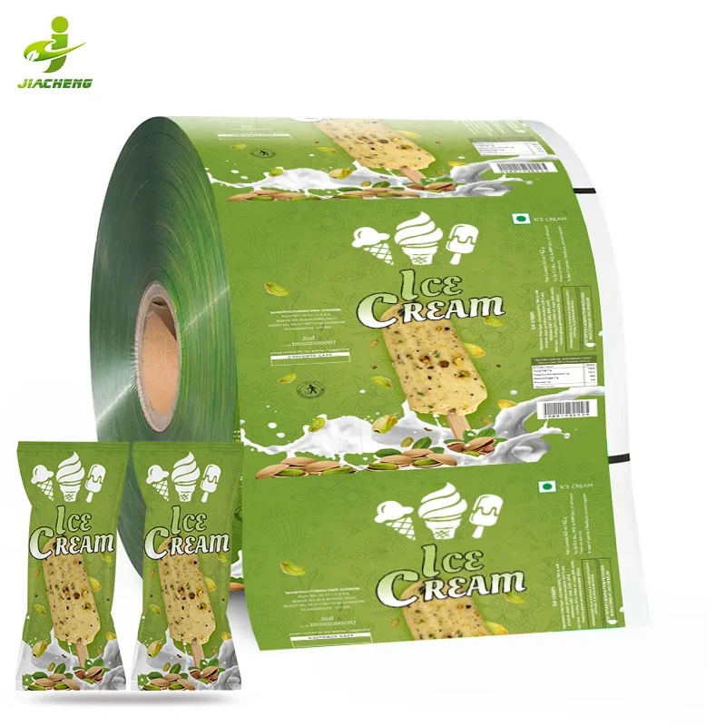 Custom Printing Bopp Heat Sealing Ice Lolly Popsicle Packing Plastic Wrapper Film Roll for Frozen Ice Cream Packaging