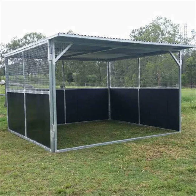 Safe Standard Portable Galvanized Horse Stall Panel Horse Shelter Horse Equipment Stables with Foof