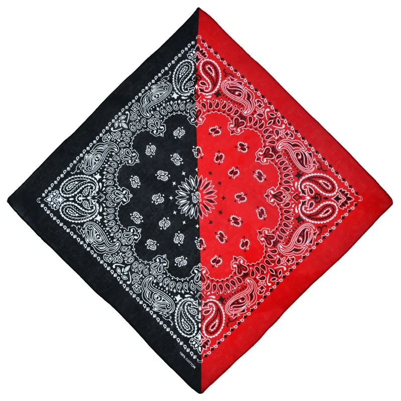 Customized Factory Double Print Paisley Pattern Handkerchief Printing Bandana Cheap Cotton Bandana