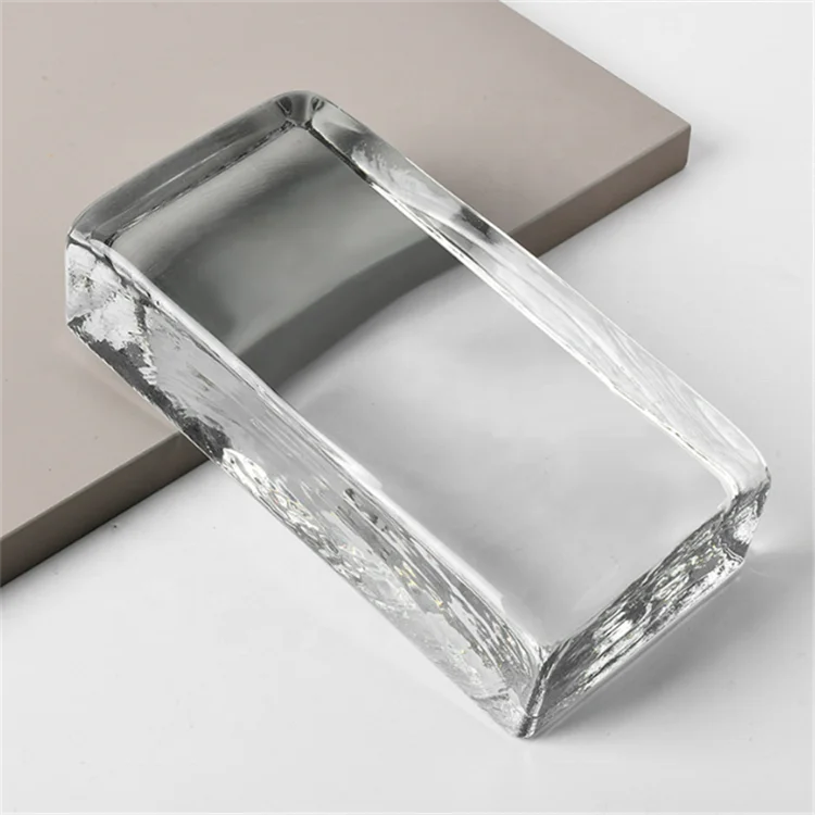 Wholesale hot melt solid glass brick frosted crystal brick transparent crystal background wall brick