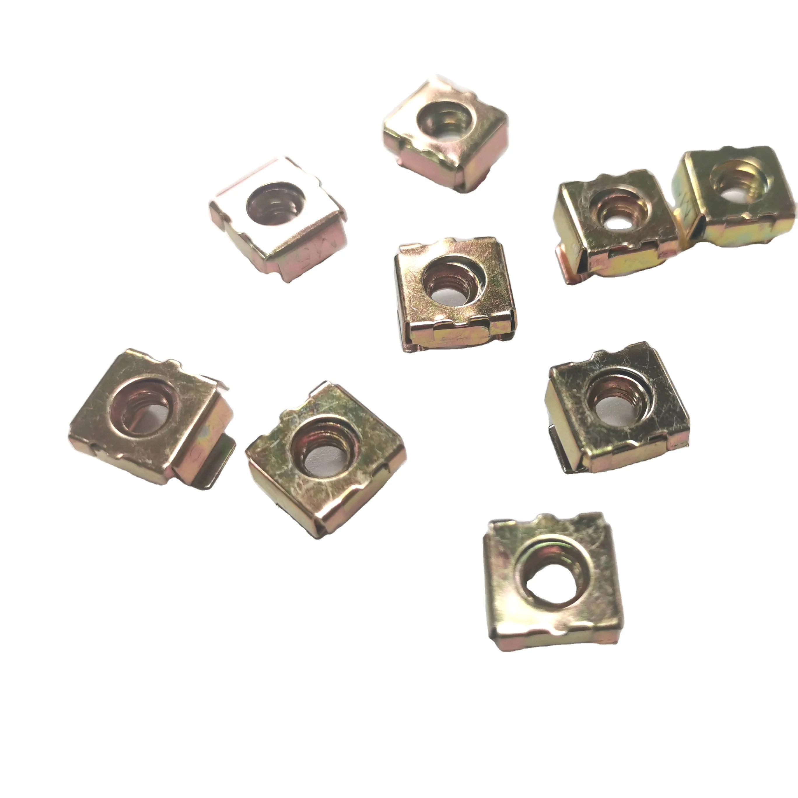 Galvanized Cage M6 Cage Nut With Screw M6X14 and Nylon Washer Black Square Lock Cage Nut