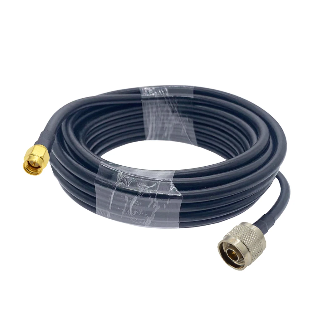 Waterproof N Female Bulkhead to RP SMA Male RF Adapter Cable RG58 50 Ohm Coaxial Pigtail WIFI Extension Cord Coax Jumper Adapter