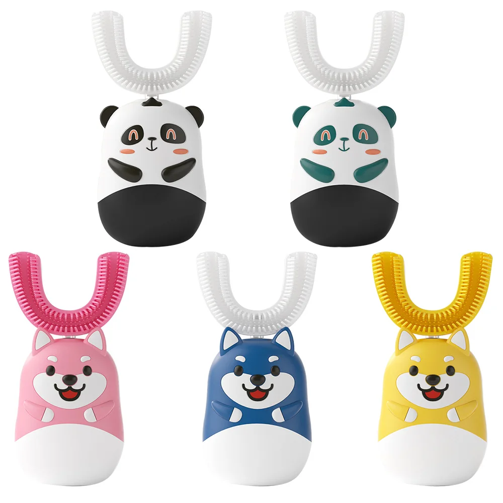 360 U-Type Cartoon Automatic Rechargeable Sonic Whitening Ultrasonic Kids Electric Toothbrush Children Tooth