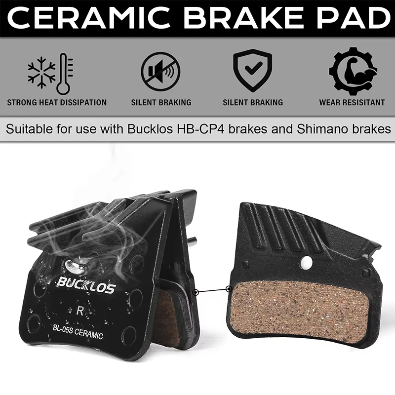 OEM/ODM BUCKLOS MTB 4 Piston Hydraulic Disc Brake 850/1550mm Bicycle Brake Set Oil Pressure AM DH E-bike MTB Disc Brakes