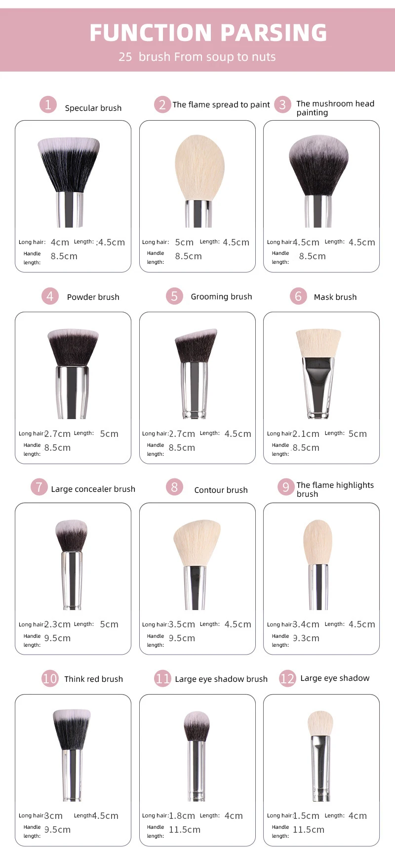 Professional Exquisite Makeup Brush Set Meticulous Facial Eye Brush Sets Variety 24 Pieces Black Makeup Brush Set