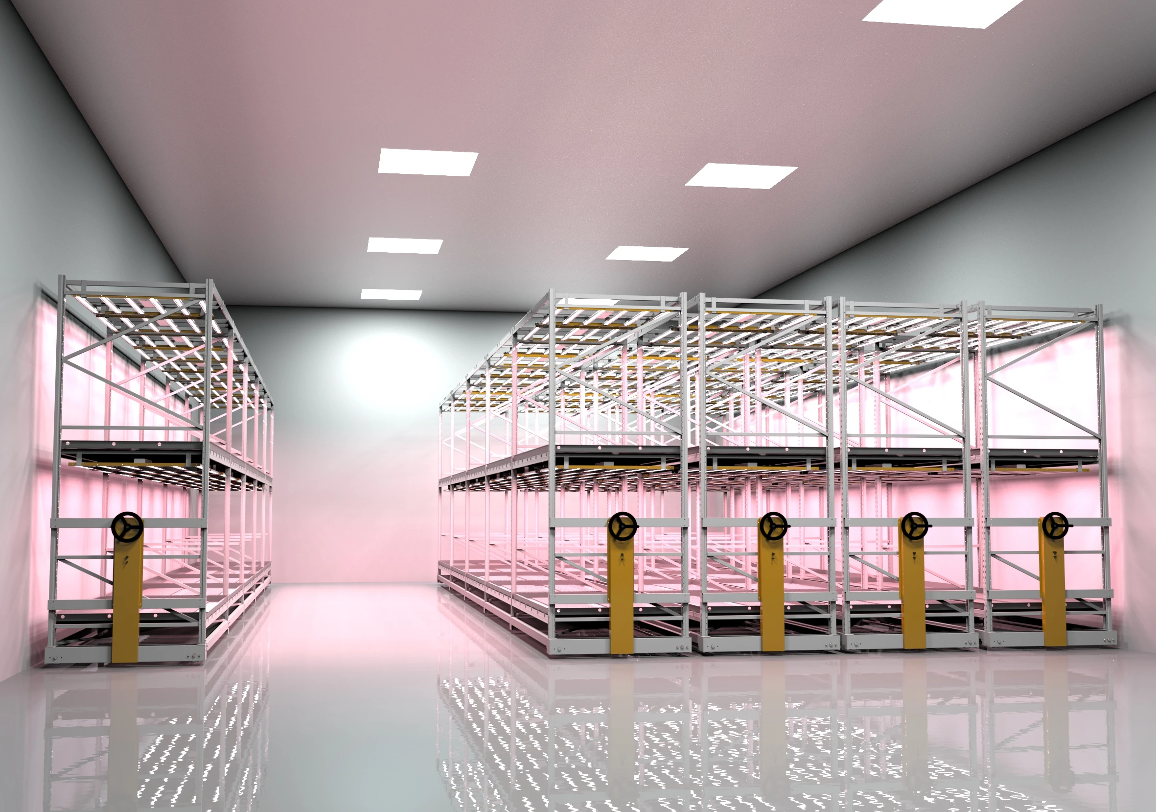 Multi level grow rack system vertical rolling benches with tray for medical plants