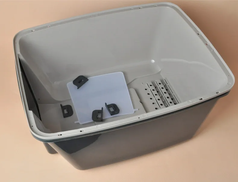 Top Entry Cat Litter Box Large Plastic Cat Toilet Litter Box