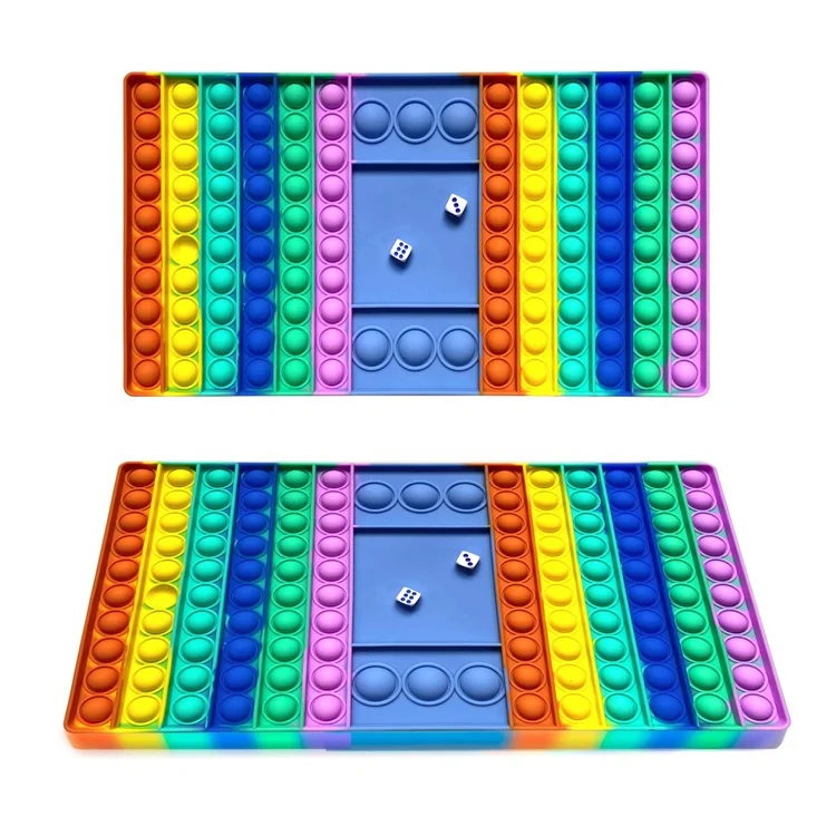 Fun Push Bubble Fidgets Sensory Game Toy Push Simple Stress Silicone Pop Push Bubble Fidgets Toy