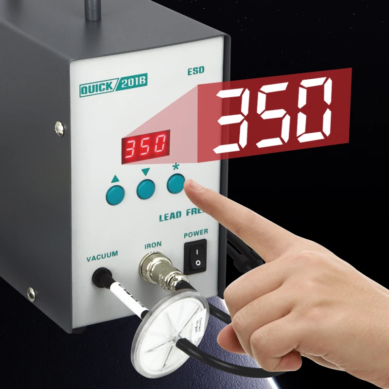 BGA Rework Soldering Station  Quick 201B Desoldering pump tools vacuum solder sucker Factory Direct Selling