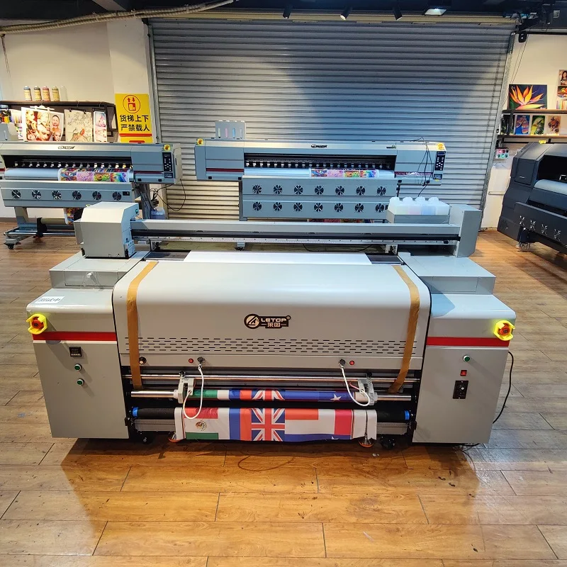 Hot Sale LETOP 1.3M Width 2 Printheads Soft Sign Inkjet Sublimation Machine For Printing Digital Direct Flag Printer Bar
