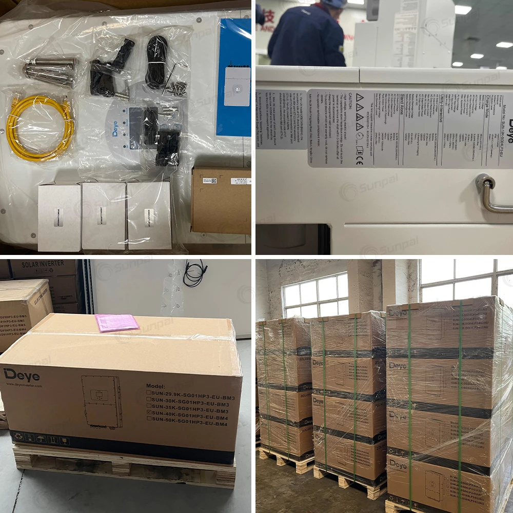 Deye Industrial Hybrid Solar Power Inverter 3 Phase 30Kw 50Kw Dc To Ac On Off Grid Inverter