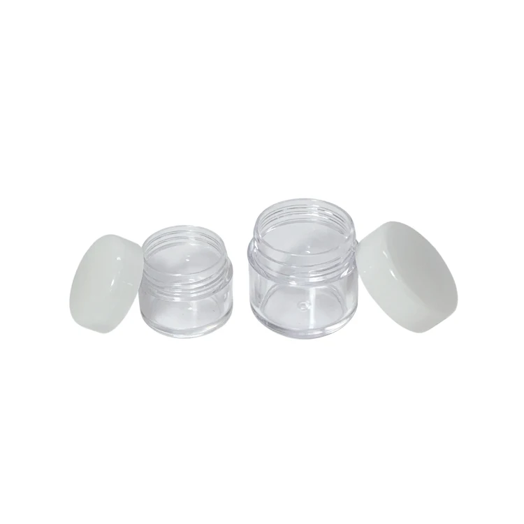 Yueyi Wholesale 20g 30g Refillable Skin Care Small Pot Cosmetic Lip Balm Cream Jar Container Transparent