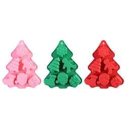 Food Grade Snowman Christmas Cake Decorating Tool Molds Candles Molds Chocolate Silicone Cake Baking Mould