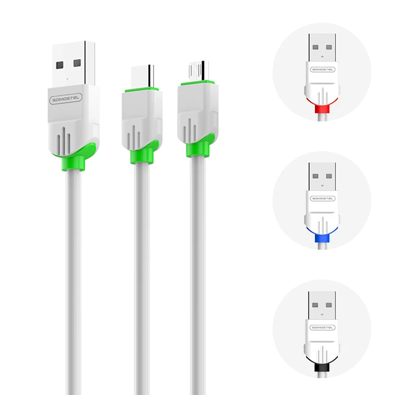 Best Quality 2.4A USB Cable Charging Protection Micro USB Type C phone charger Cable For iphone Data Cable