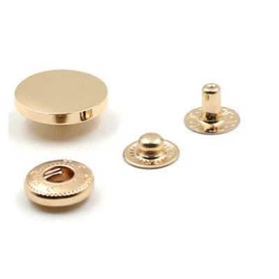 Custom Logo Gold Embossed Dome  Sewing Buttons Round Snap Button For Clothes Jeans Button