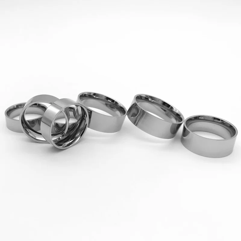 4mm 6mm 8mm Comfort Fit Men Womens Stainless Steel Titanium Tungsten Carbide Flat Blank Ring Core for Inlay