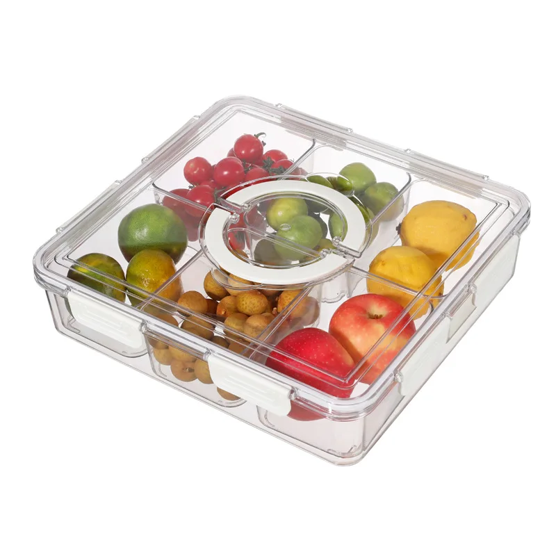 Large Clear Food Storage Container Case 13PCS Stackable Fridge Storage Organizer Set with Handle