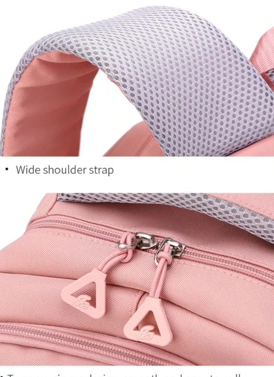 Hot Selling Large Capacity Rabbit Cartoon Backpack for Girls Students Cute Kawaii Kids Fashion Mochila Geometric Animal Patterns