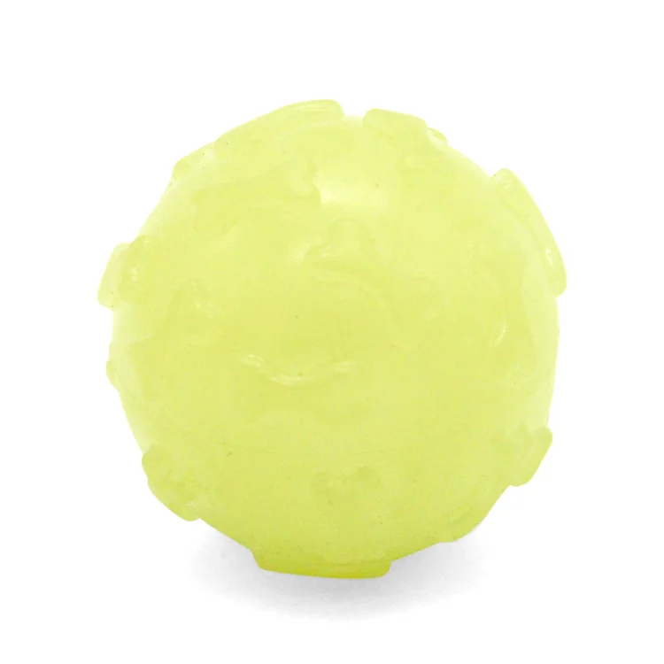 Sustainable Fluorescent Dog Chew Toys Eco-Friendly Durable Glow Ball for Night Play Durable Bone Shape Made from PP Material
