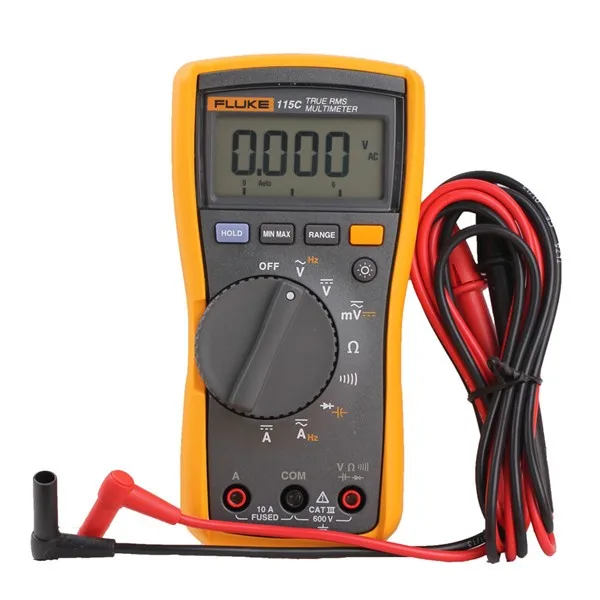 Compact ergonomic design No manual operation CAT III 600 V safety rated Three years Warranty Fluke 115 True RMS Multimeter