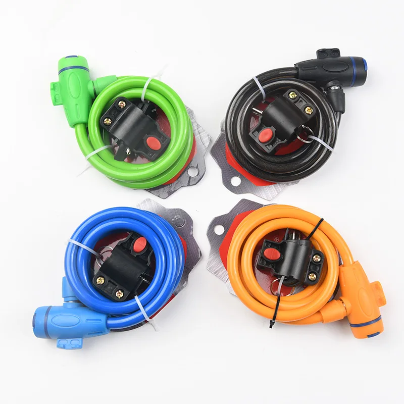 Heavy Duty Steel Cable Coil Electric Scooter Bike Bicycle Ring Lock Scaffolding Bicycle Folding Lock
