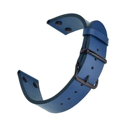 JUELONG Lychee Texture Genuine Leather Watch Strap 22mm Black Hardware Polit Watch Band