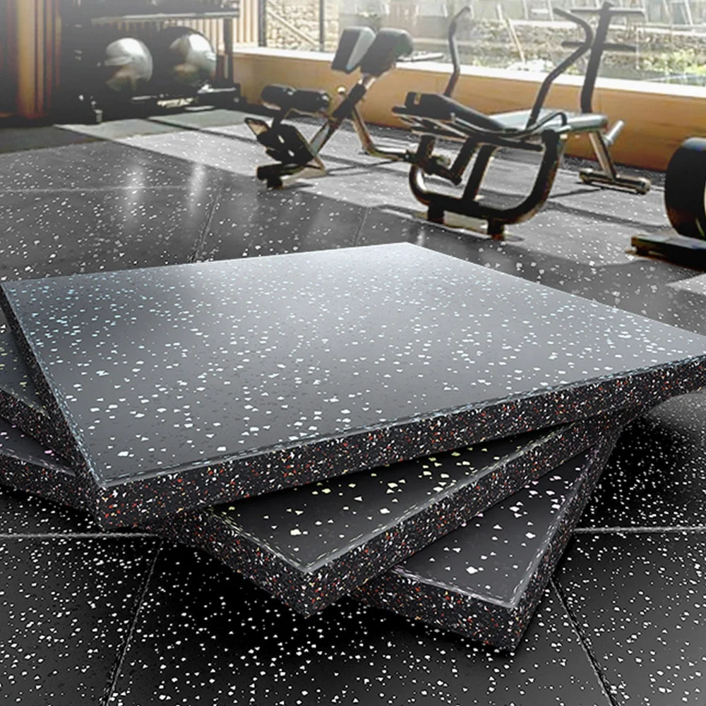 Anti Slip Rubber Tiles Noise Shock Exercise Home Protective Gym Mat Sports Flooring Thick Exercise Equipment Rolls Floor Carpet