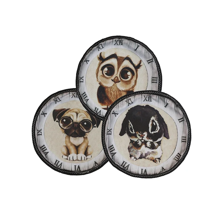 Flying Discs squeaky pet toys plush voice toys animal dog chew toys