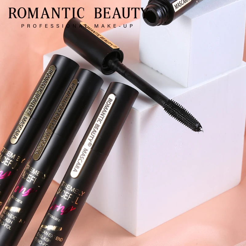 Romantic Beauty Natural Fast Dry Black Mascara Custom 3d Fiber Mascara Waterproof Cosmetics