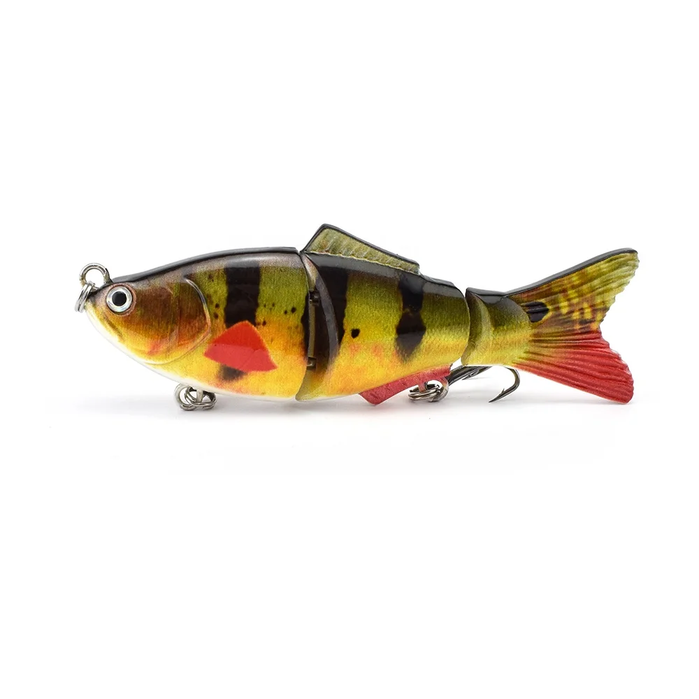 NEW 95mm 17.6g Three Section Swimbait MINI Slow Sinking Hard Plastic Fishing Bait Strong Body Jointed Fishing Lures