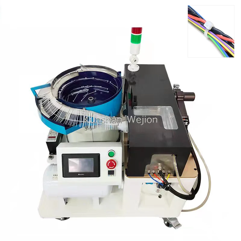 Hand Hold Tying Gun Tie Machine Cable Plastic Nylon Automatic Tie Feeding with Vibrating Plate for 80-200mm Cable