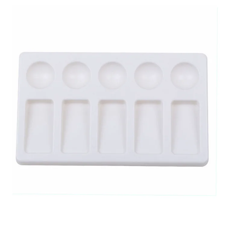 Custom 10 grids High Quality Art Supplies Painting Tools Square Plastic Watercolor Paint Artist Palette