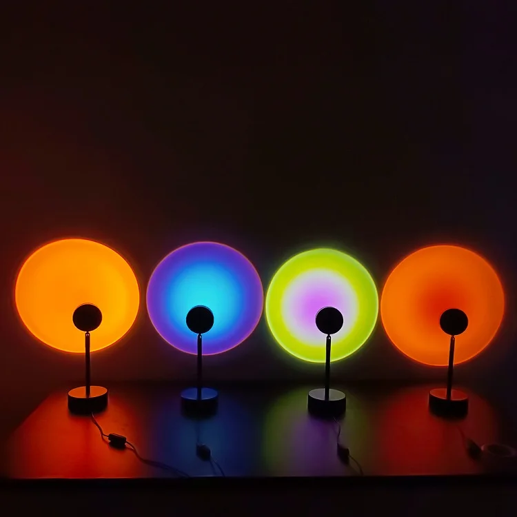 Colorful 360 degrees adjustable soft Sunset Rainbow Projector Light Sunset Projection Lamp